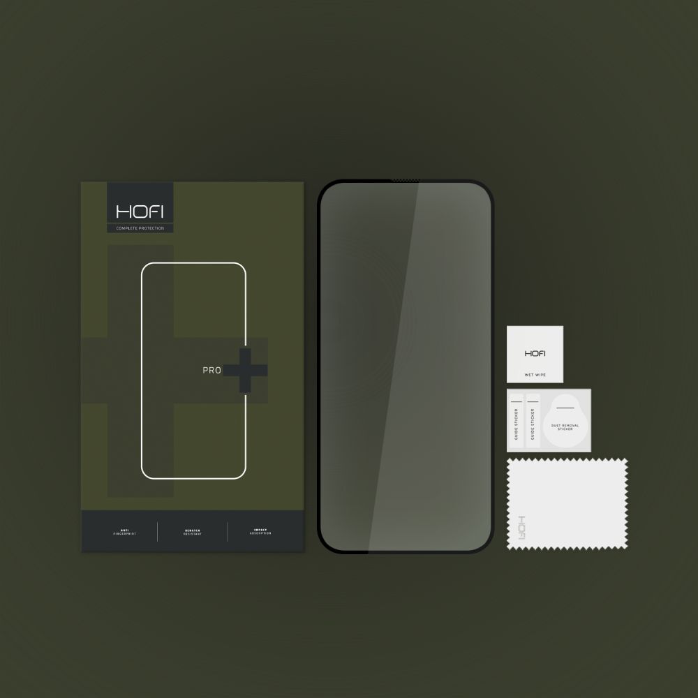 HOFI HOFI iPhone 15 Pro Max Skärmskydd Pro+ Härdat Glas Svart