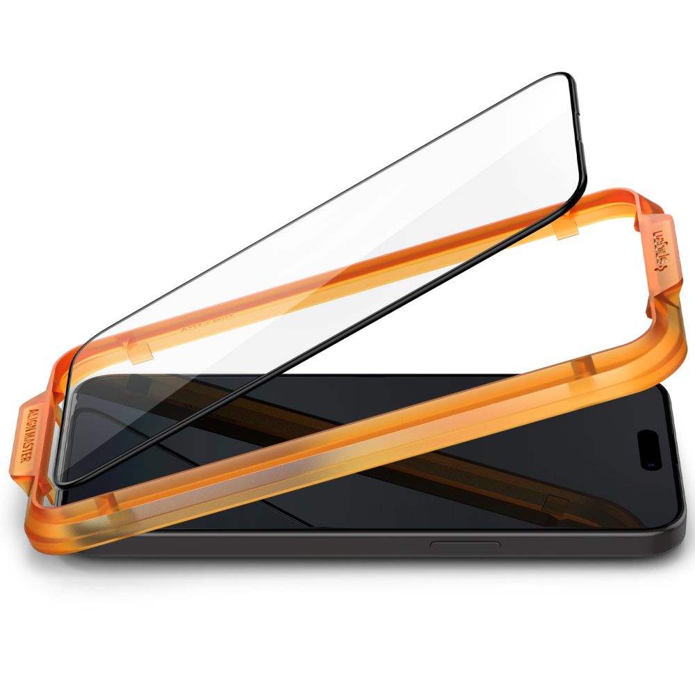 Spigen Spigen iPhone 15 2-PACK ALM Glas FC Heltäckande Skärmskydd