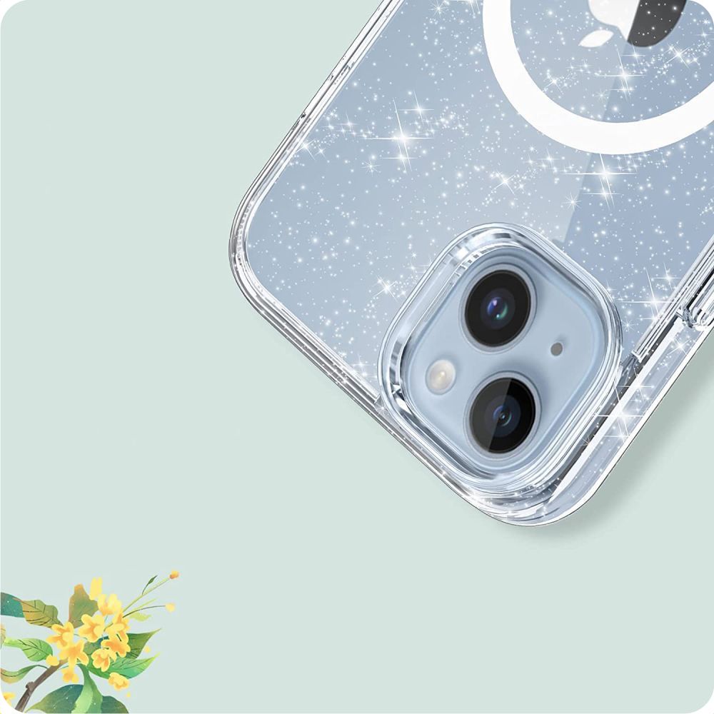 Tech-Protect Tech-Protect iPhone 15 Skal MagSafe FlexAir Hybrid Glitter