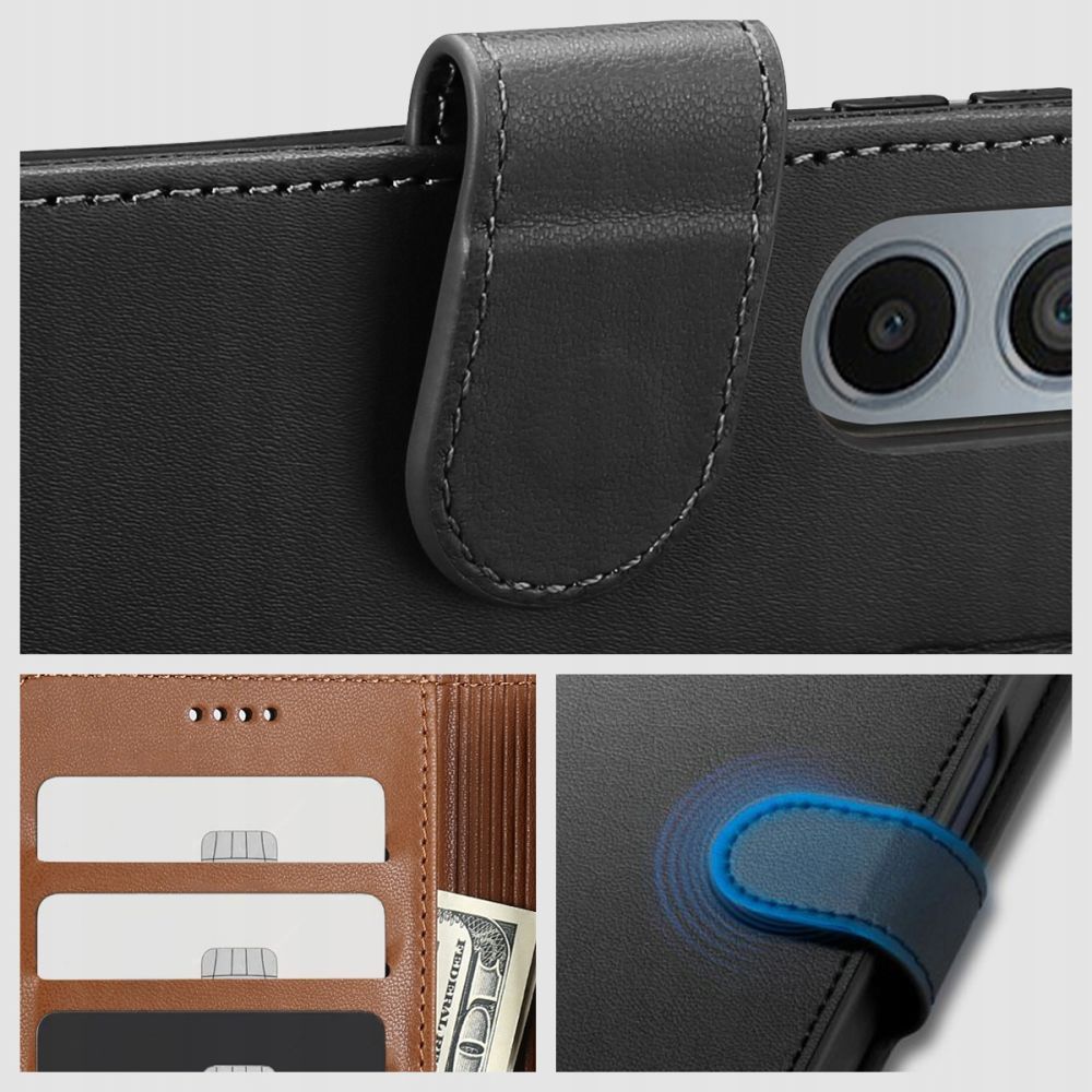 Tech-Protect Tech-Protect Samsung Galaxy A15 4G/5G Fodral Läder Svart