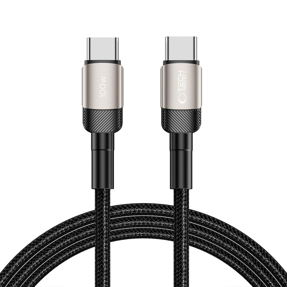 Tech-Protect 100W/5A 2m PD USB-C - USB-C Kabel UltraBoost Evo Titanium