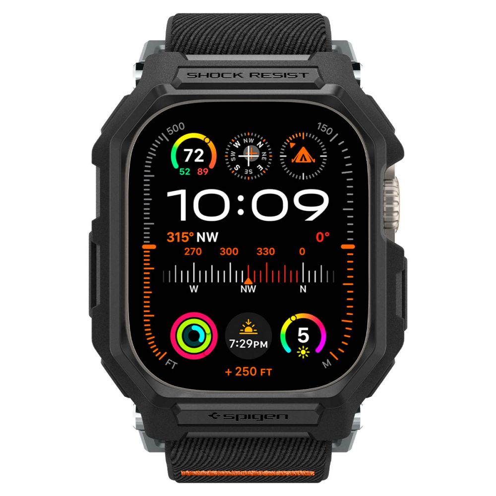Spigen Spigen Apple Watch 49 mm Skal/Armband Lite Fit 'Pro' Matt Svart