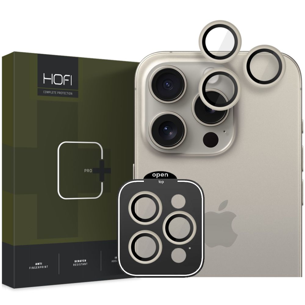 HOFI HOFI iPhone 15 Pro / 15 Pro Max Linsskydd CamRing Pro+ Titanium
