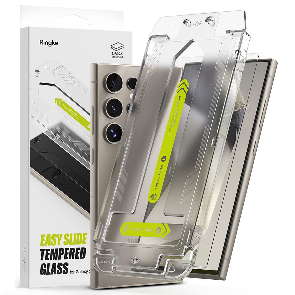 Ringke Ringke Galaxy S24 Ultra 2-PACK Easy Slide Skärmskydd Härdat Glas