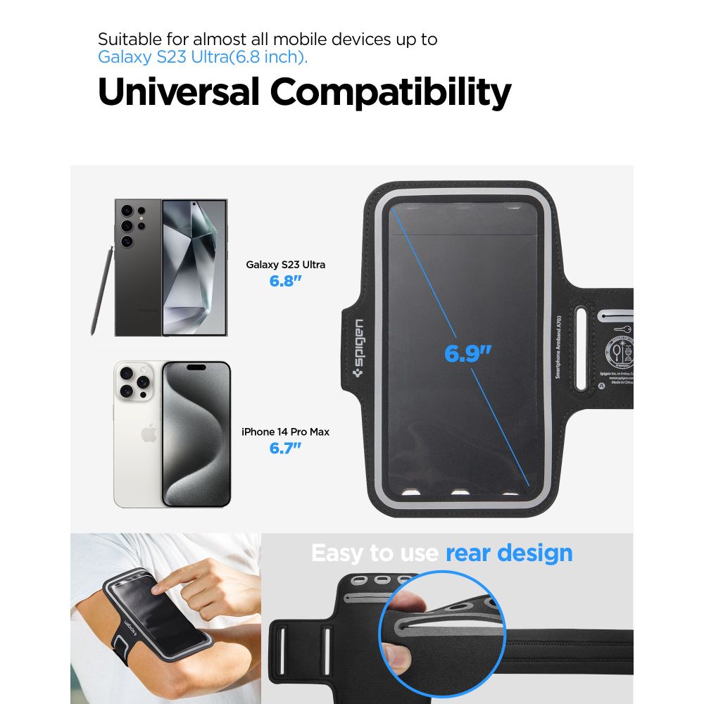 Spigen Spigen Sportarmband Dynamic Shield Svart