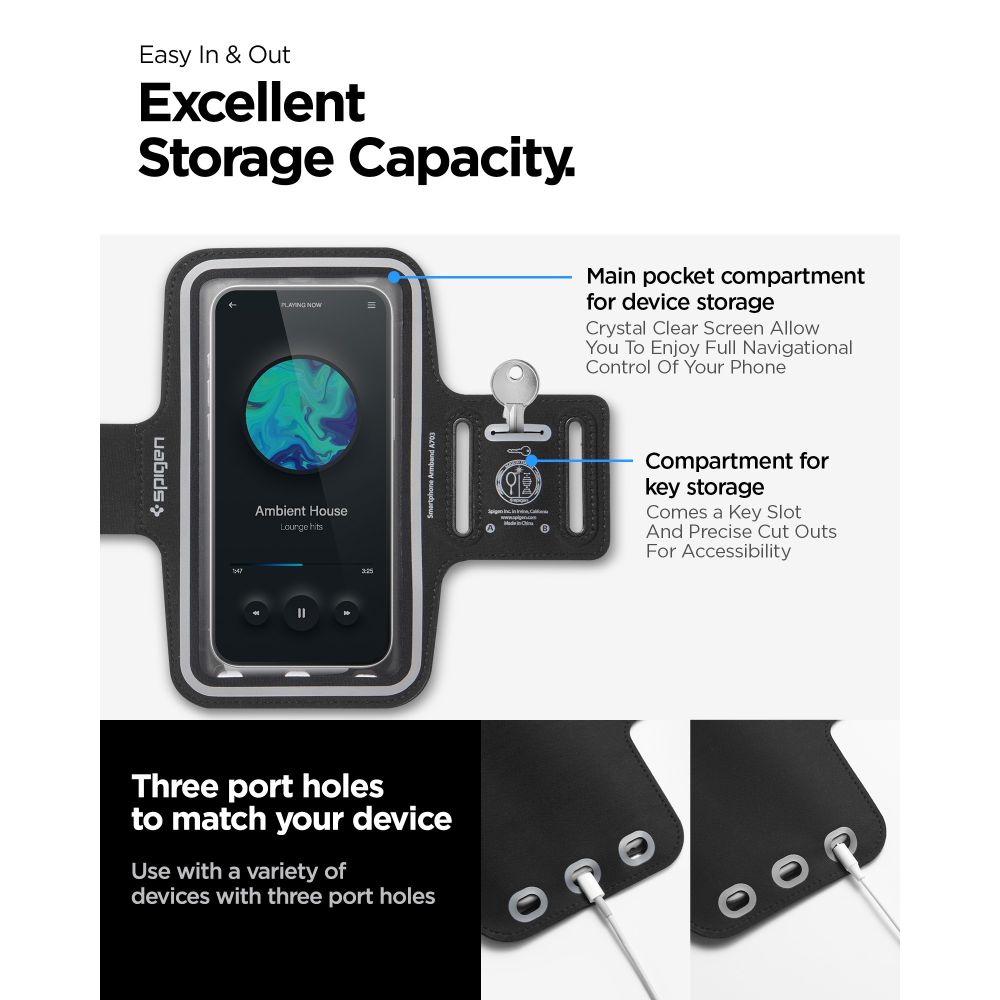Spigen Spigen Sportarmband Dynamic Shield Svart