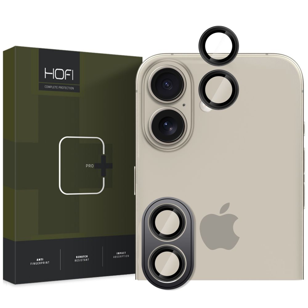 HOFI HOFI iPhone 16 / 16 Plus Linsskydd CamRing Pro+ Svart