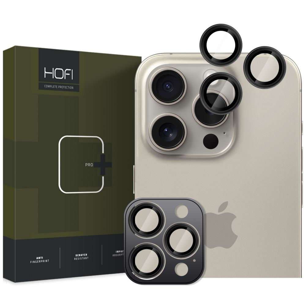 HOFI HOFI iPhone 16 Pro / 16 Pro Max Linsskydd CamRing Pro+ Svart