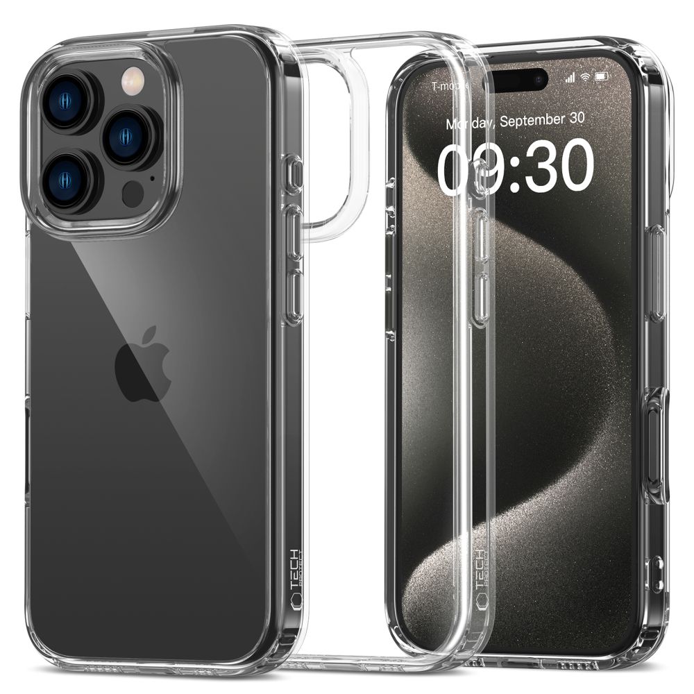 Tech-Protect Tech-Protect iPhone 16 Pro Skal FlexAir Hybrid Transparent