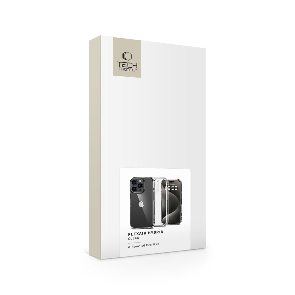 Tech-Protect Tech-Protect iPhone 16 Pro Max Skal FlexAir Hybrid Transparent