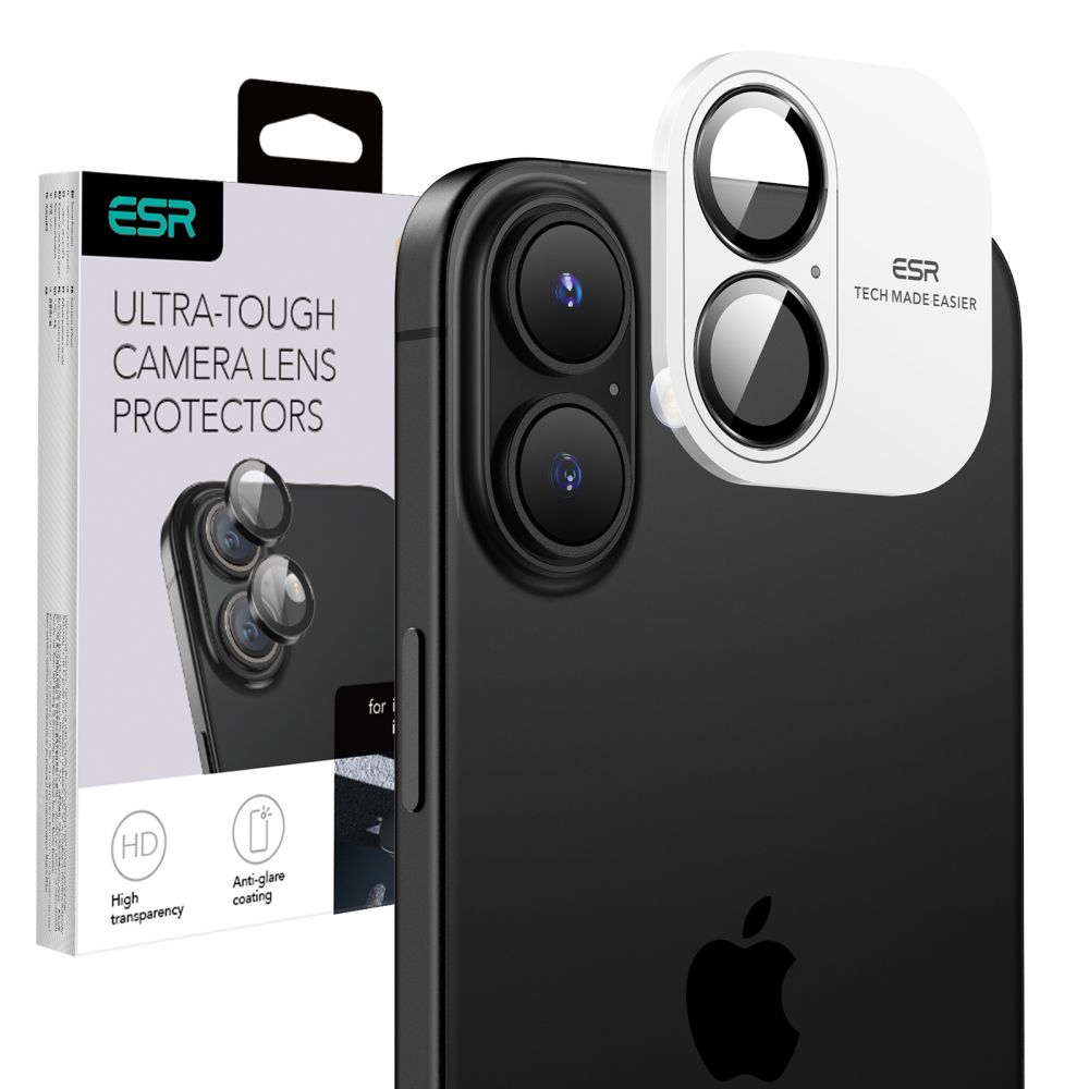 ESR ESR iPhone 16 / 16 Plus Linsskydd Armorite Svart