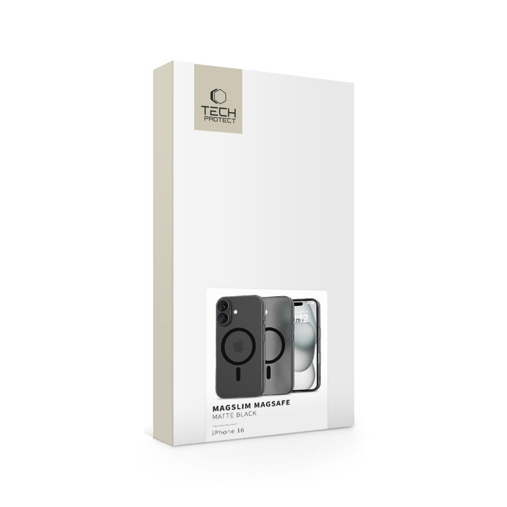 Tech-Protect Tech-Protect iPhone 16 Skal MagSafe MagSlim Matt Svart