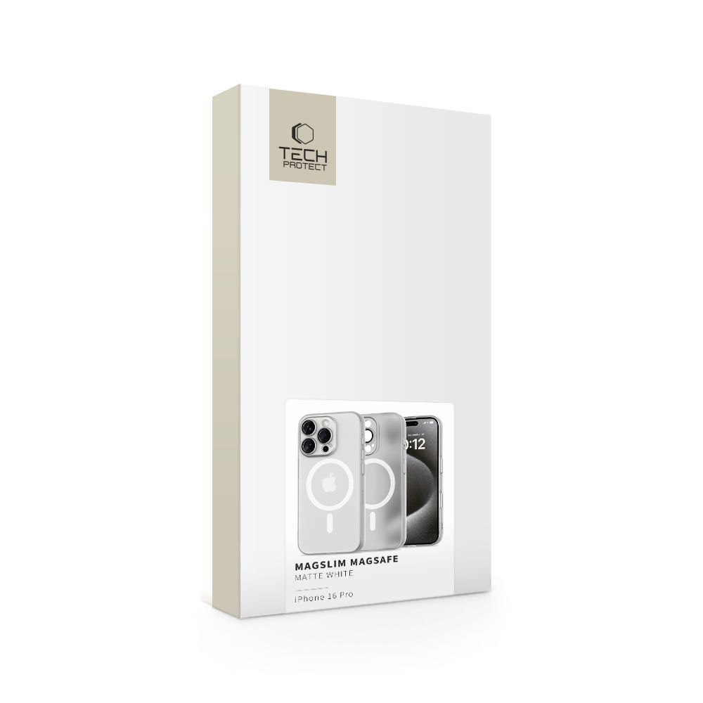 Tech-Protect Tech-Protect iPhone 16 Pro Skal MagSafe MagSlim Matt Vit