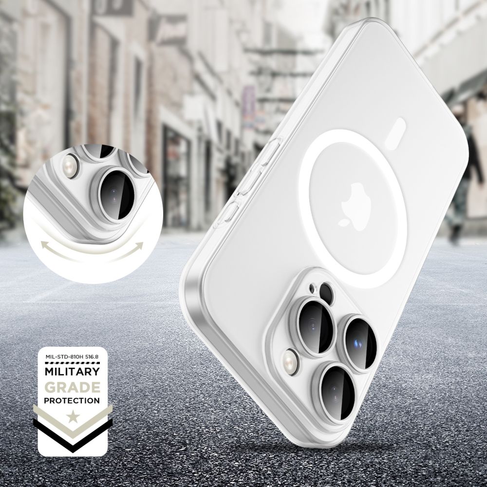 Tech-Protect Tech-Protect iPhone 16 Pro Skal MagSafe MagSlim Matt Vit