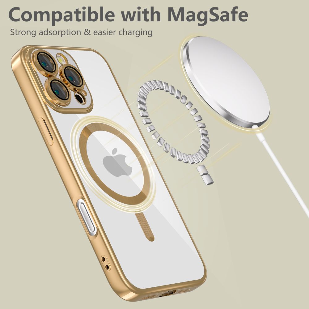 Tech-Protect Tech-Protect iPhone 16 Pro Max Skal MagSafe MagFlex Shiny Gold