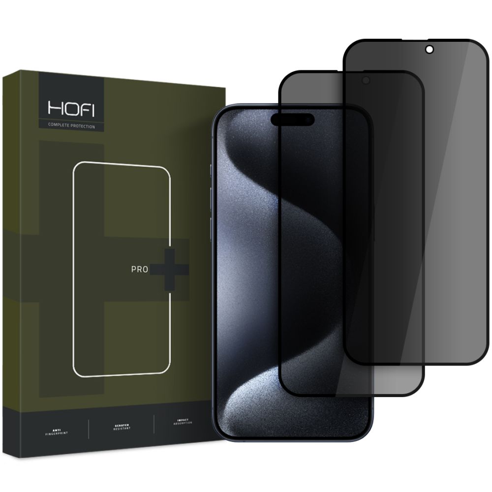 HOFI HOFI iPhone 16 2-PACK Skärmskydd Anti Spy Pro+ Privacy