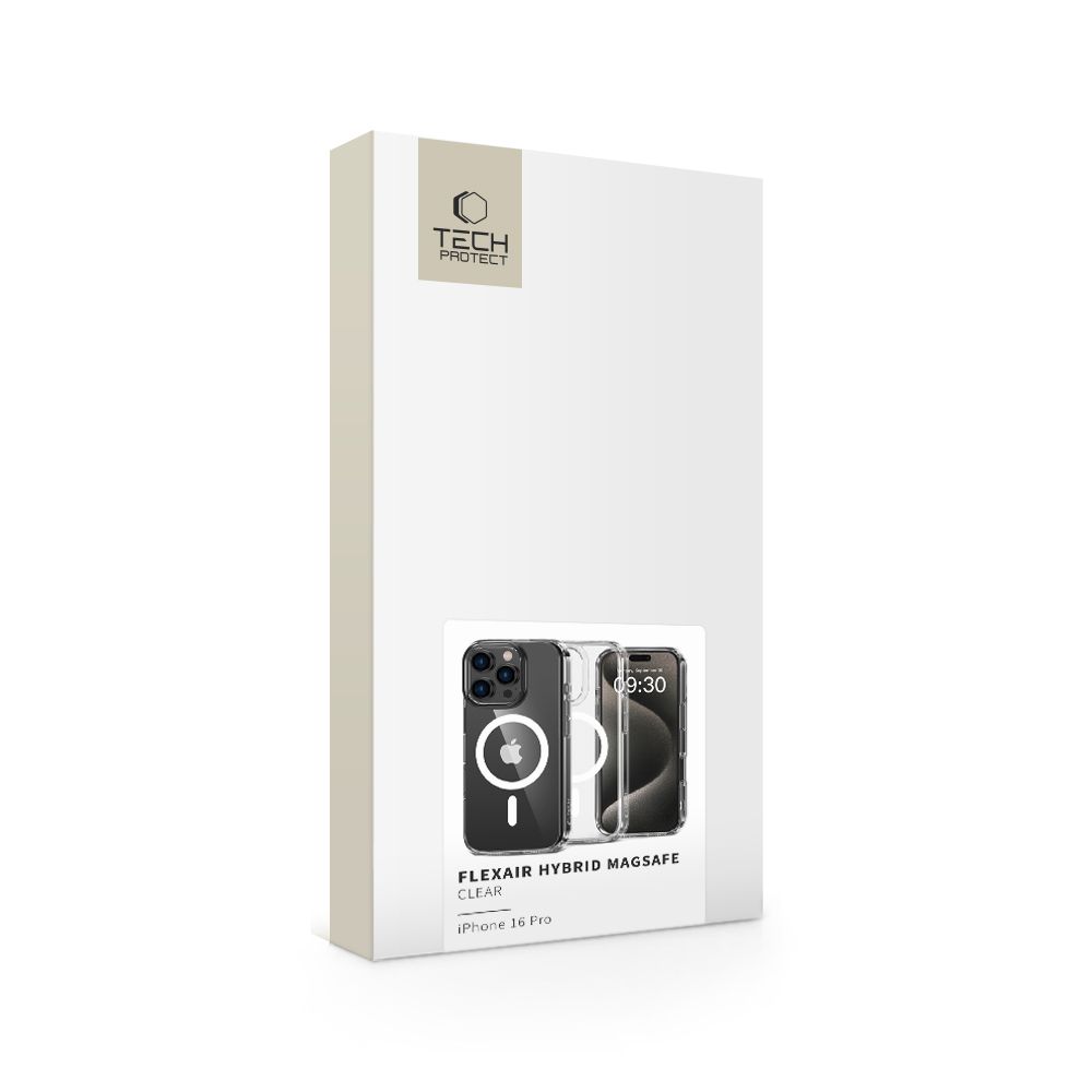 Tech-Protect Tech-Protect iPhone 16 Pro Skal MagSafe FlexAir Hybrid Transparent