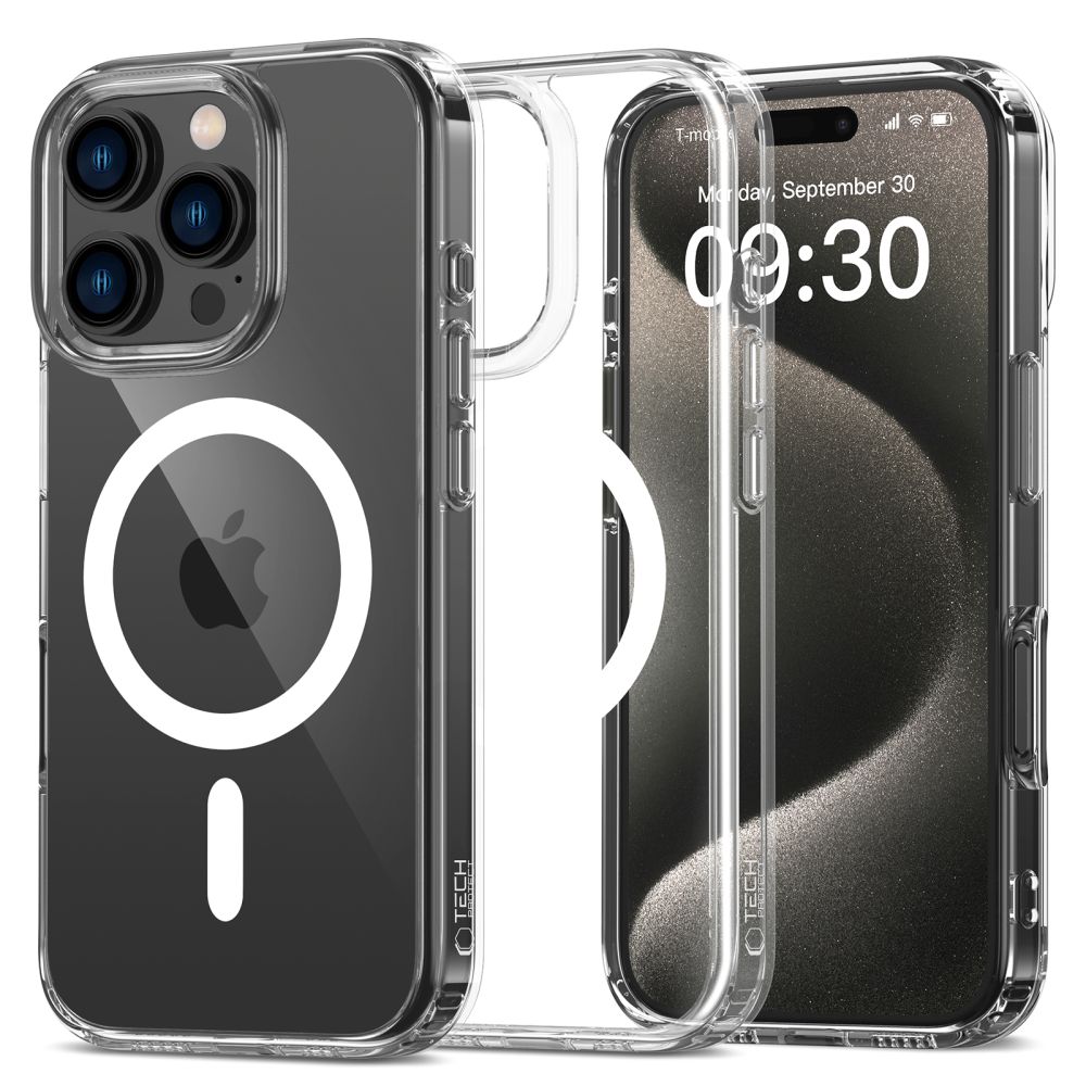 Tech-Protect Tech-Protect iPhone 16 Pro Max Skal MagSafe FlexAir Hybrid Transparent