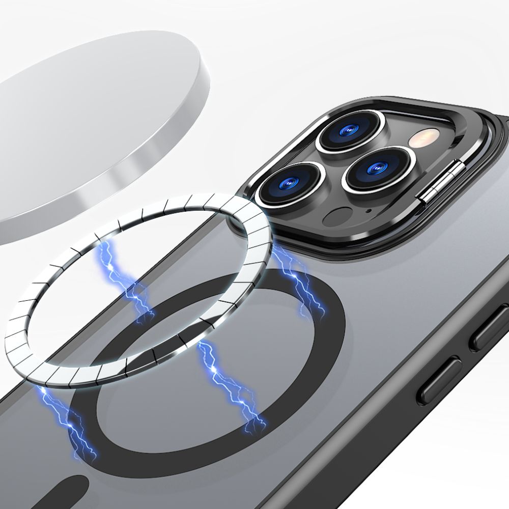Tech-Protect Tech-Protect iPhone 16 Pro Skal MagSafe MagStand Matt Svart