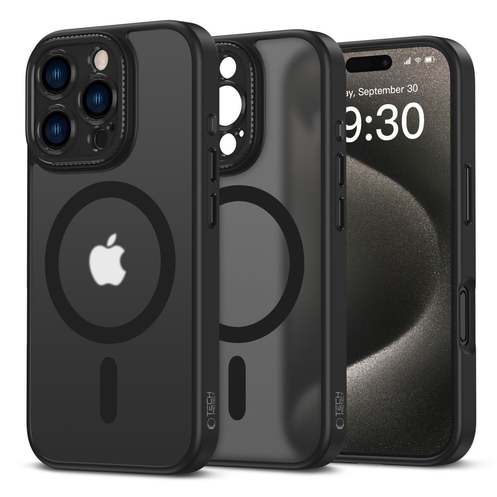 Tech-Protect Tech-Protect iPhone 16 Pro Skal MagSafe MagCam Matt Svart