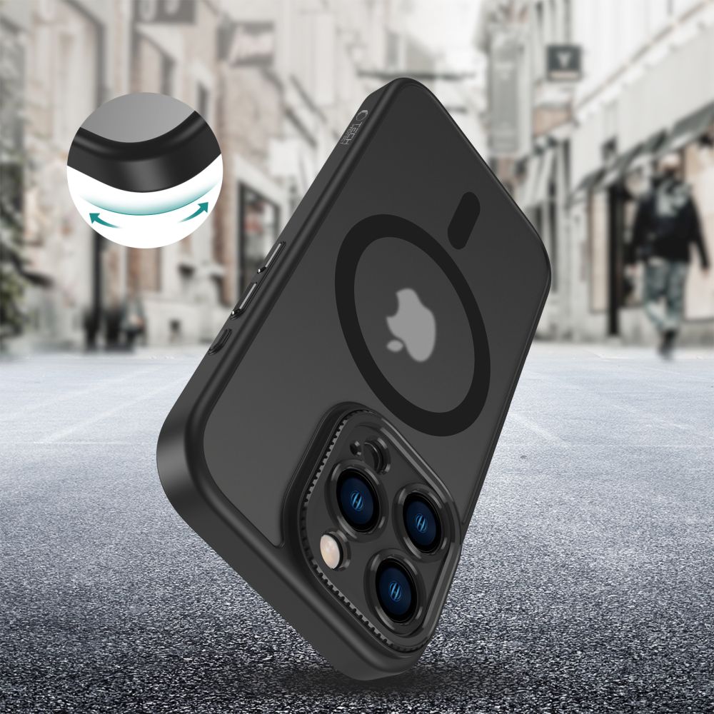Tech-Protect Tech-Protect iPhone 16 Pro Skal MagSafe MagCam Matt Svart