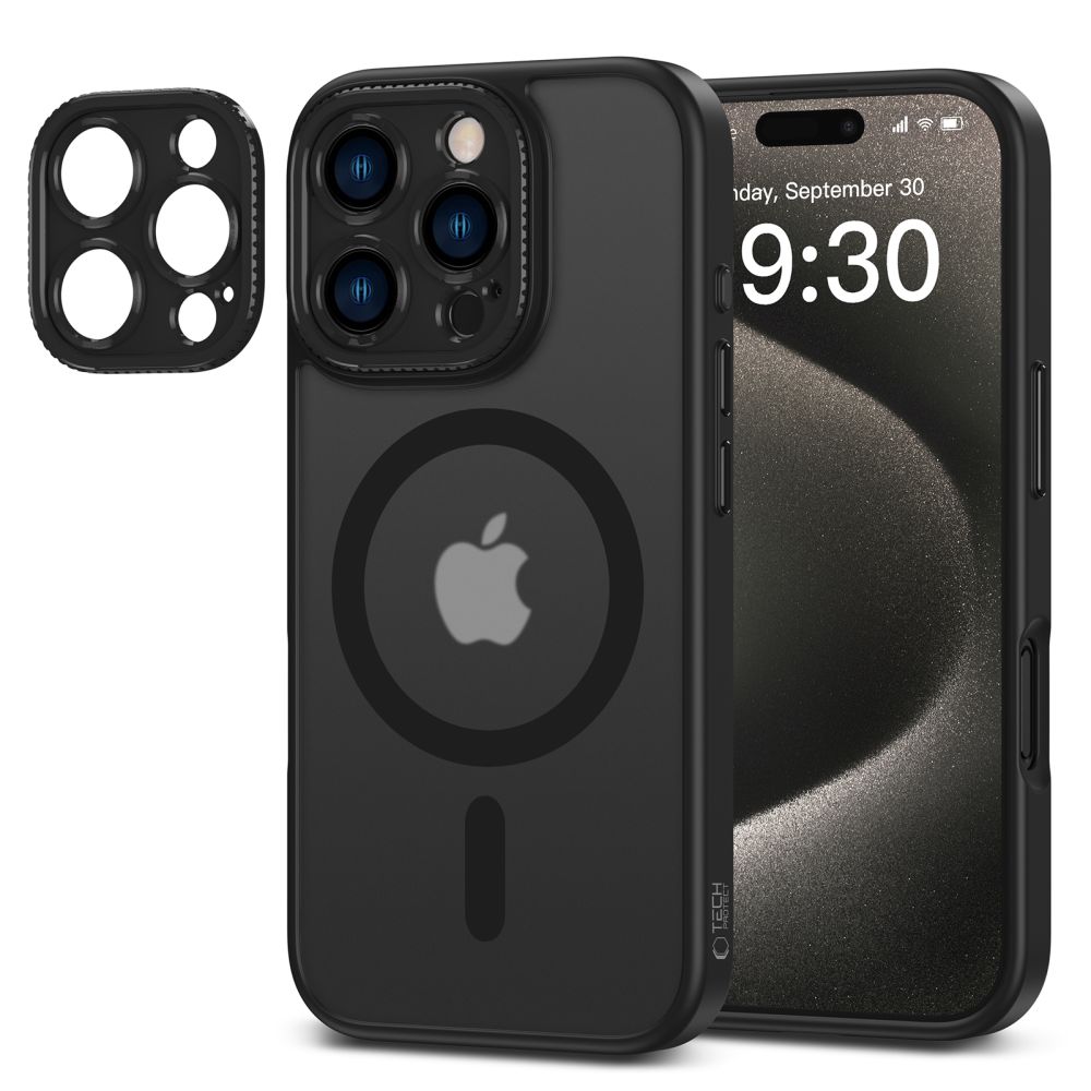 Tech-Protect Tech-Protect iPhone 16 Pro Skal MagSafe MagCam Matt Svart