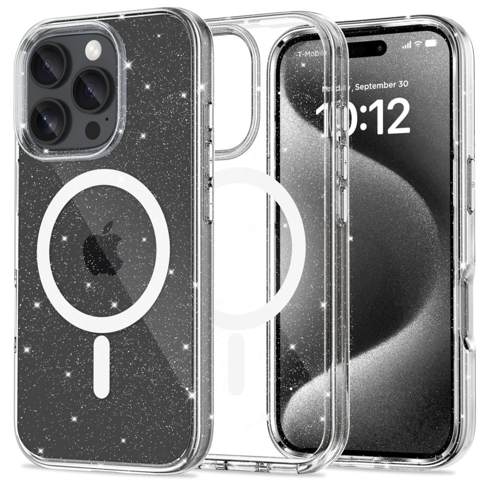 Tech-Protect Tech-Protect iPhone 16 Pro Max Skal MagSafe FlexAir Hybrid Glitter