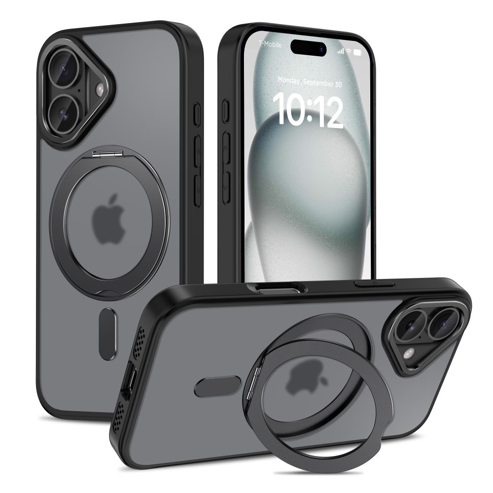 Tech-Protect Tech-Protect iPhone 16 Skal MagSafe MagRing Matt Svart