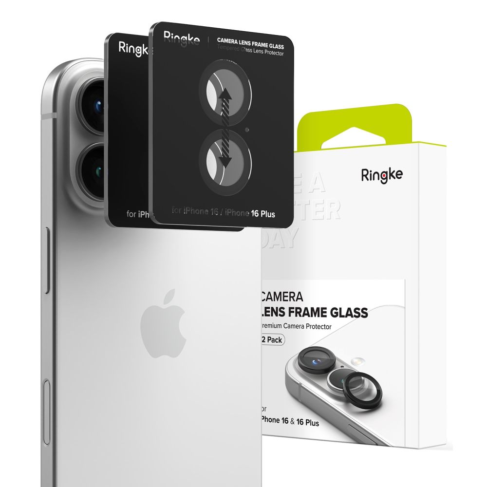 Ringke Ringke iPhone 16 / 16 Plus 2-PACK Linsskydd Svart