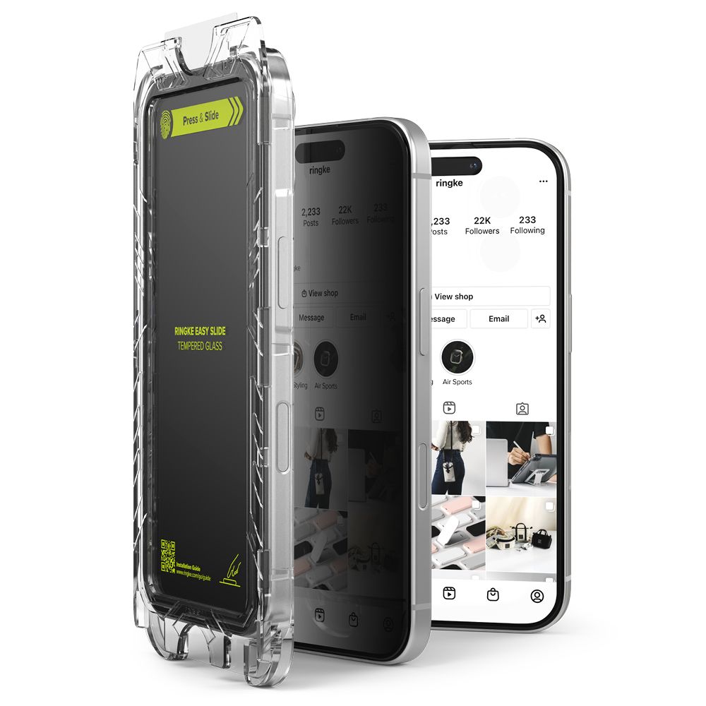 Ringke Ringke iPhone 16 Pro 2-PACK Skärmskydd Easy Slide Privacy