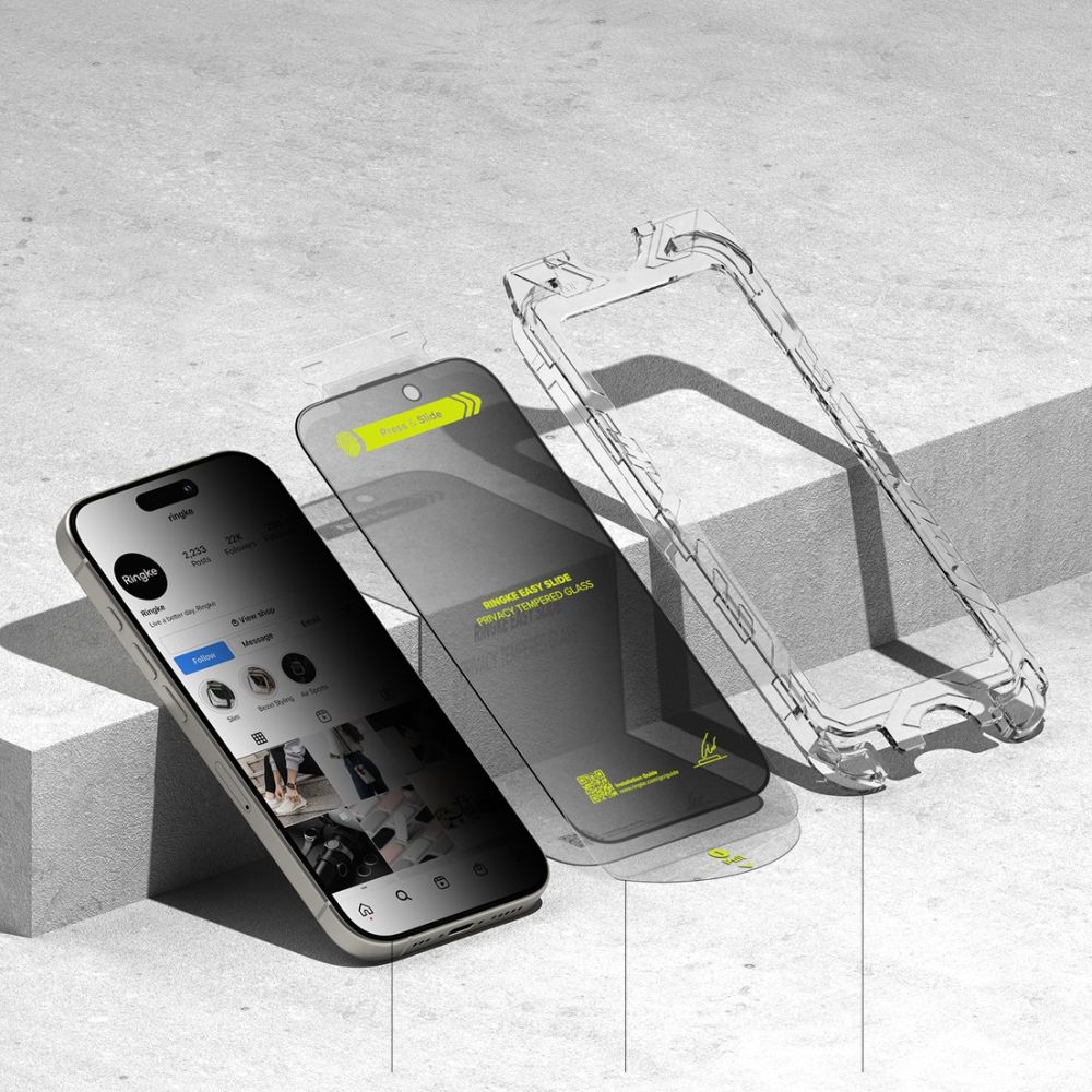 Ringke Ringke iPhone 16 Pro 2-PACK Skärmskydd Easy Slide Privacy