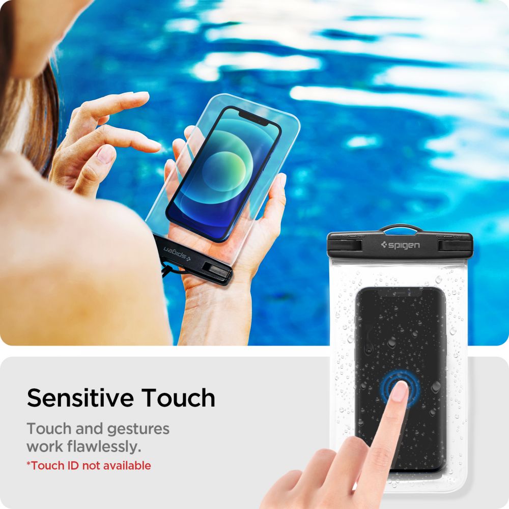 Spigen Spigen 2-PACK Universal Vattentät Påse / Mobilväska Transparent