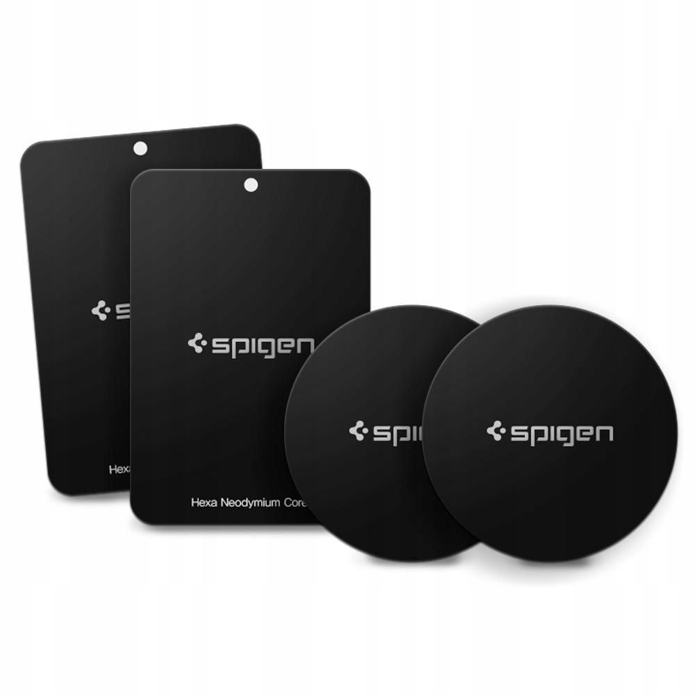 Spigen Spigen 4-PACK Magnetisk Metallplatta Svart