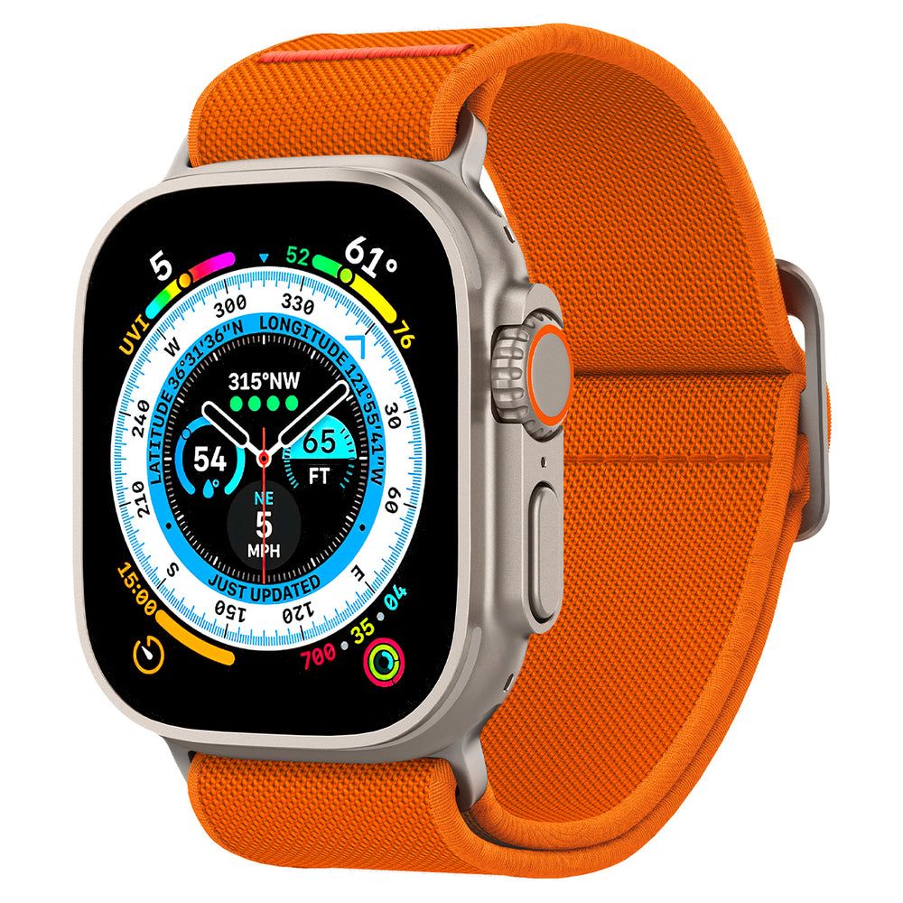 Spigen Spigen Apple Watch 42/44/45/46/49 mm Armband Fit Lite Ultra Orange