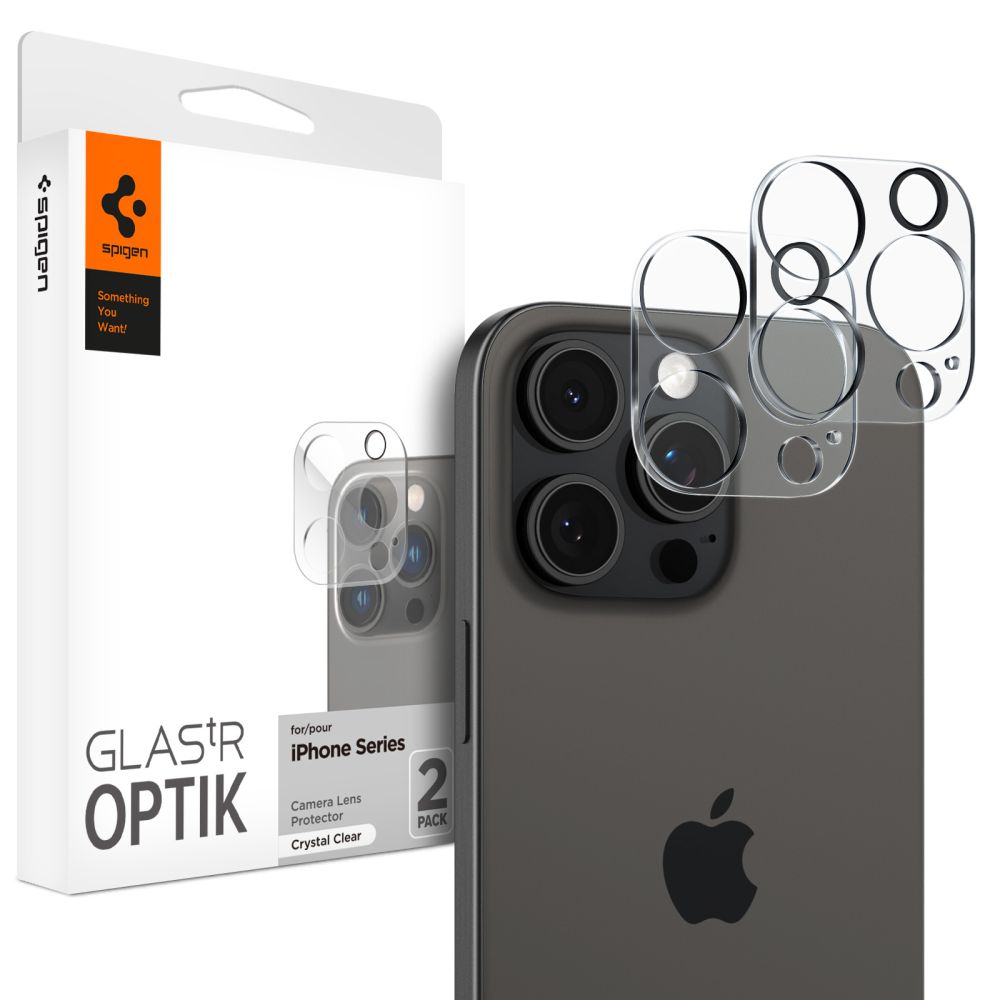 Spigen Spigen iPhone 16/15/14 Pro/Pro Max 2-PACK Linsskydd Optik.tR