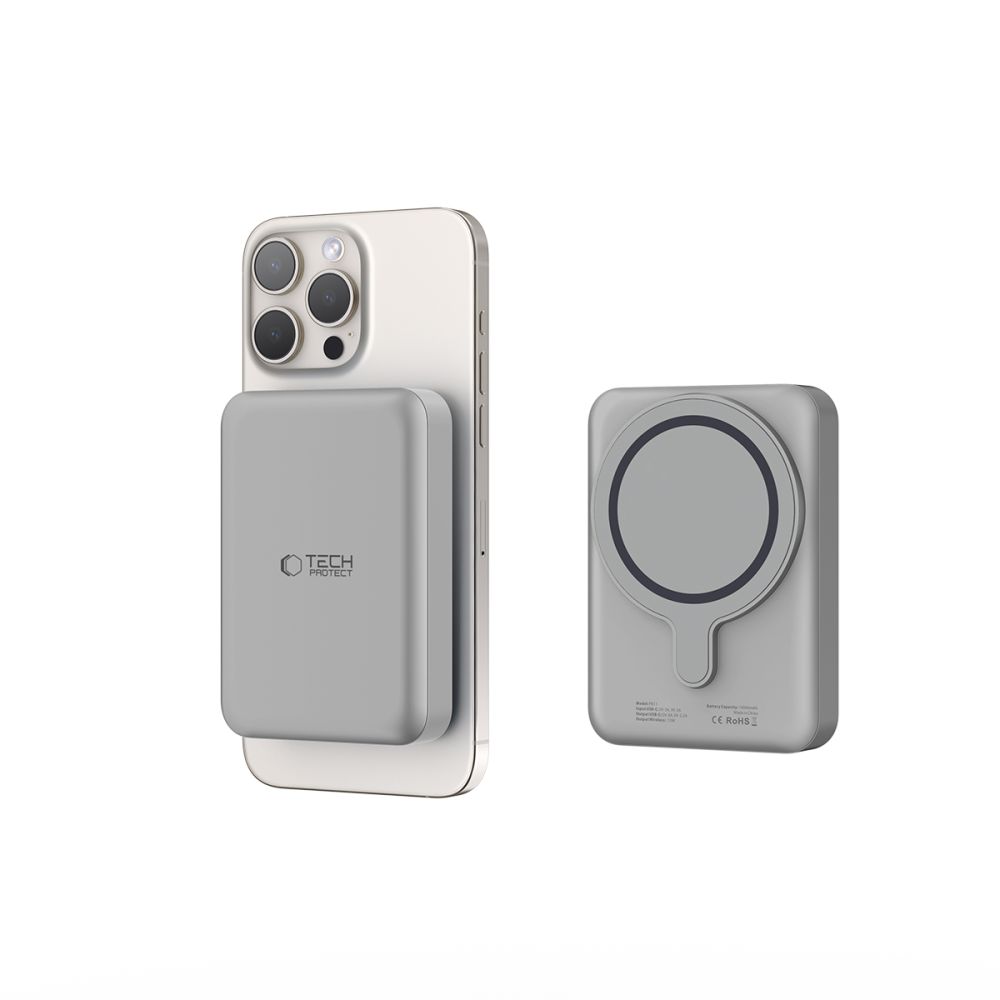 Tech-Protect Tech-Protect 10000 mAh MagSafe Powerbank LifeMag Titanium