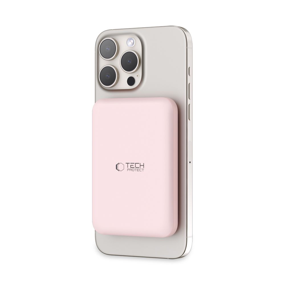 Tech-Protect Tech-Protect 5000 mAh MagSafe Powerbank LifeMag Rosa