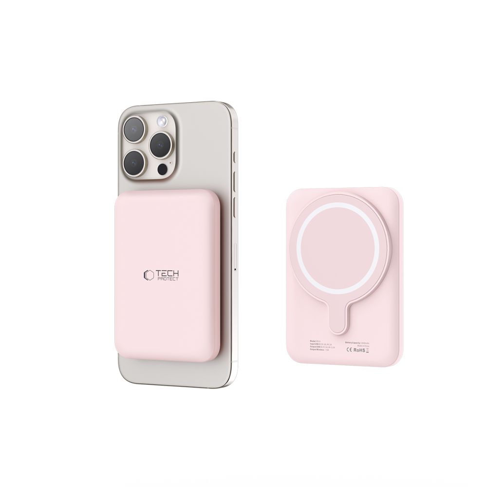 Tech-Protect Tech-Protect 5000 mAh MagSafe Powerbank LifeMag Rosa