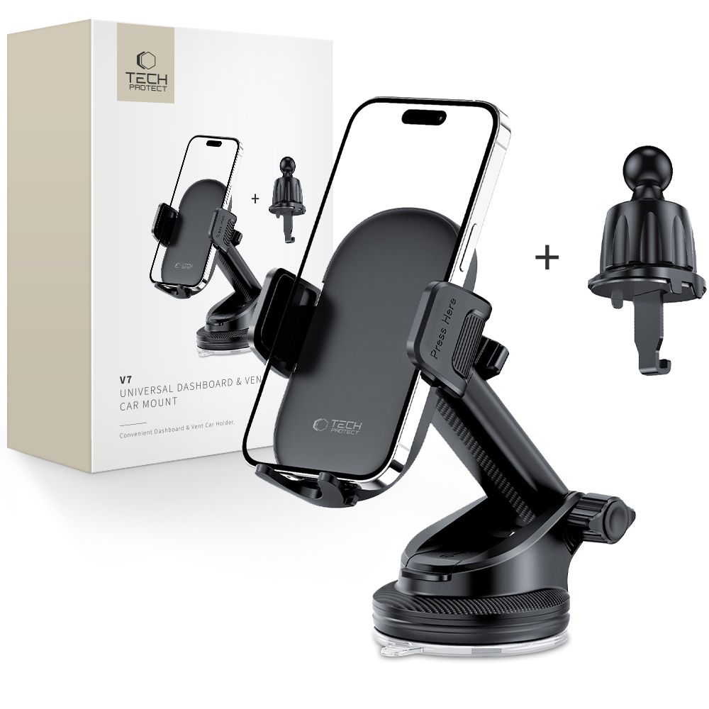 Tech-Protect Tech-Protect Mobilhållare För Instrumentbräda/Ventil Universal Svart