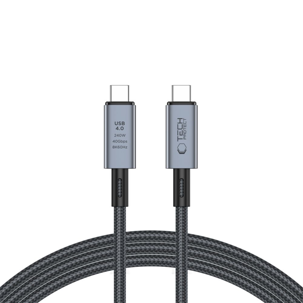 Tech-Protect Tech-Protect 2 m 240W PD 8K USB-C/USB-C Kabel UltraBoost Grå