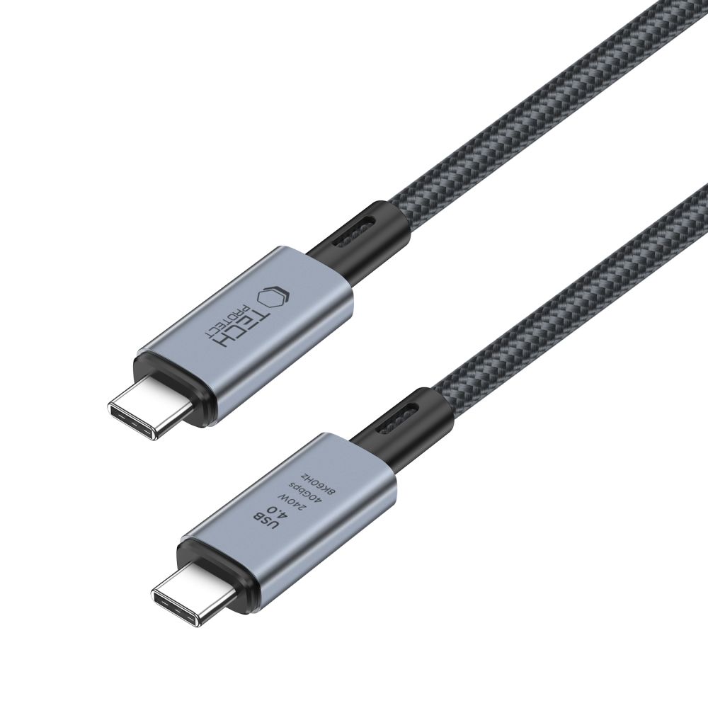Tech-Protect Tech-Protect 2 m 240W PD 8K USB-C/USB-C Kabel UltraBoost Grå