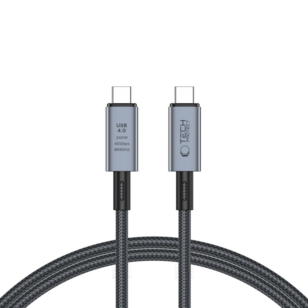Tech-Protect Tech-Protect 1 m 240W PD 8K USB-C/USB-C Kabel UltraBoost Grå