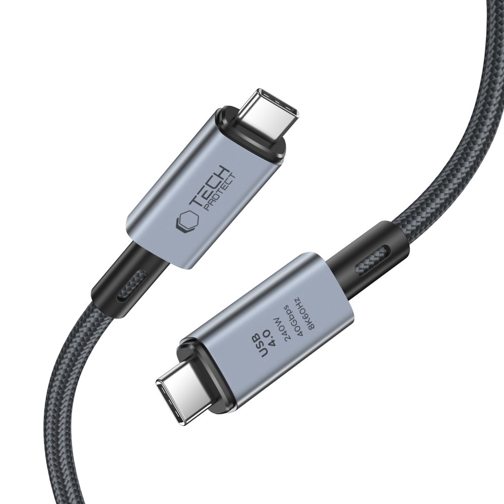 Tech-Protect Tech-Protect 1 m 240W PD 8K USB-C/USB-C Kabel UltraBoost Grå
