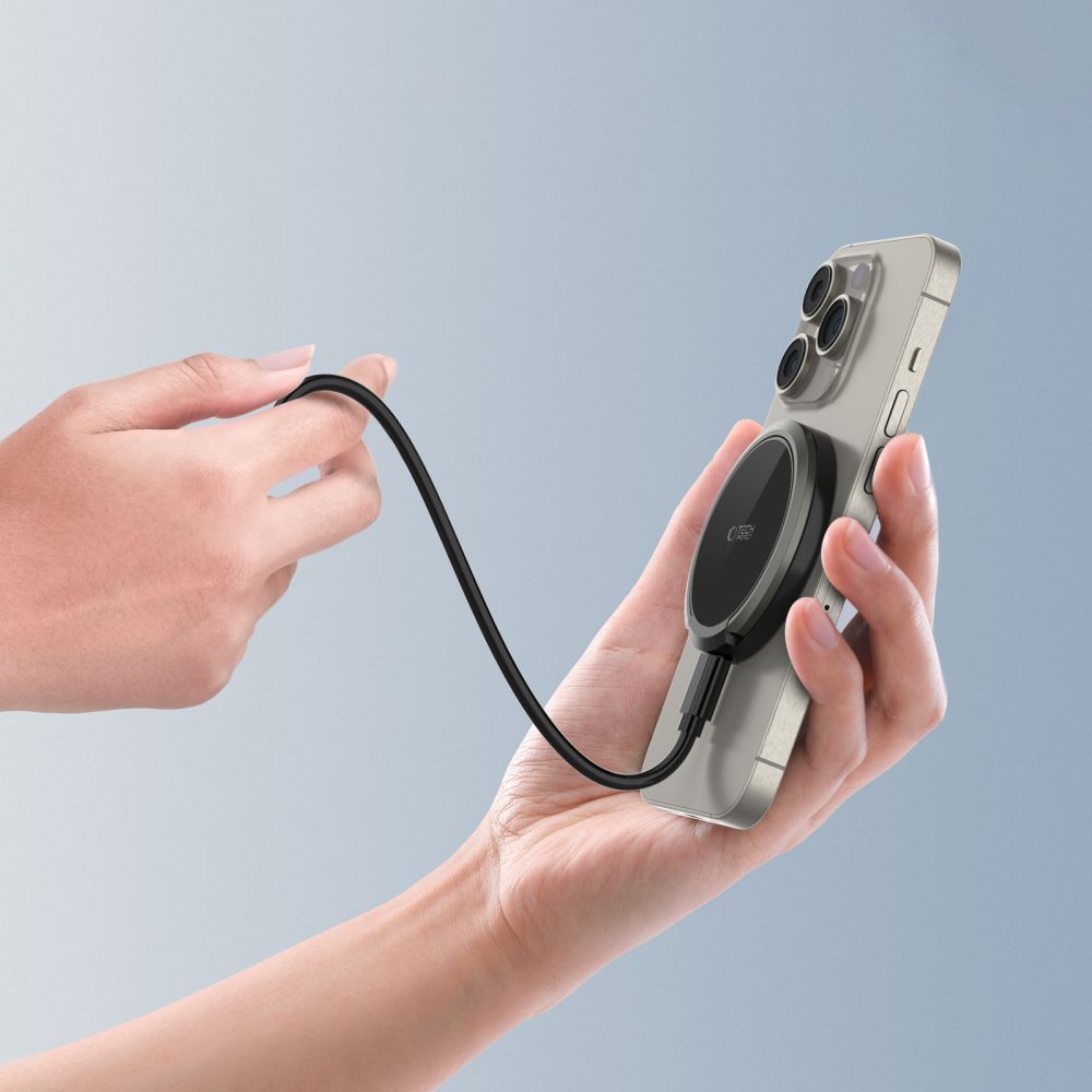 Tech-Protect Tech-Protect 15W Qi Magnetisk MagSafe Laddare Trådlös Svart