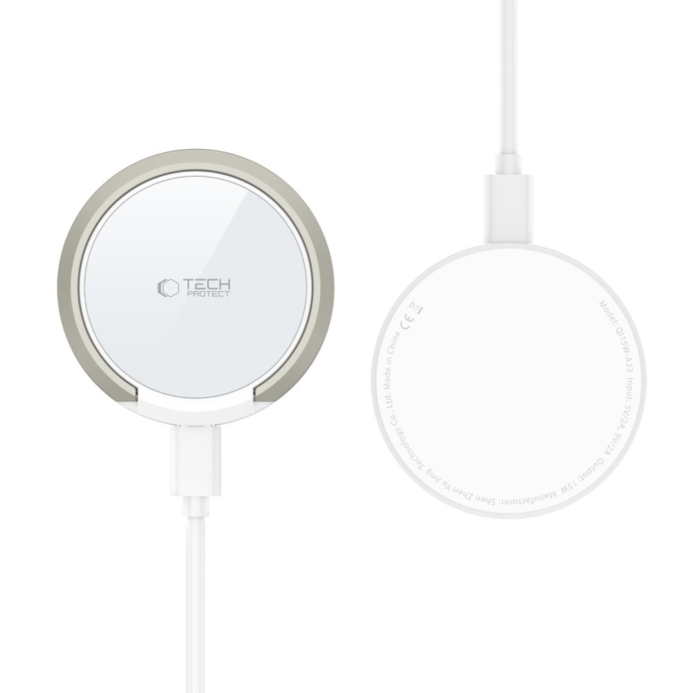 Tech-Protect Tech-Protect 15W Qi Magnetisk MagSafe Laddare Trådlös Vit
