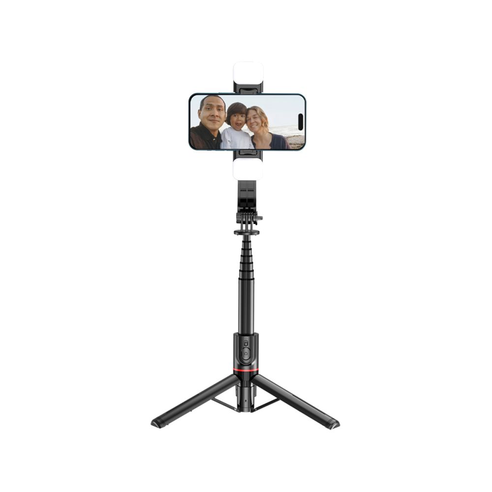 Tech-Protect Tech-Protect Bluetooth Selfie Stick Tripod Med Led Light Svart