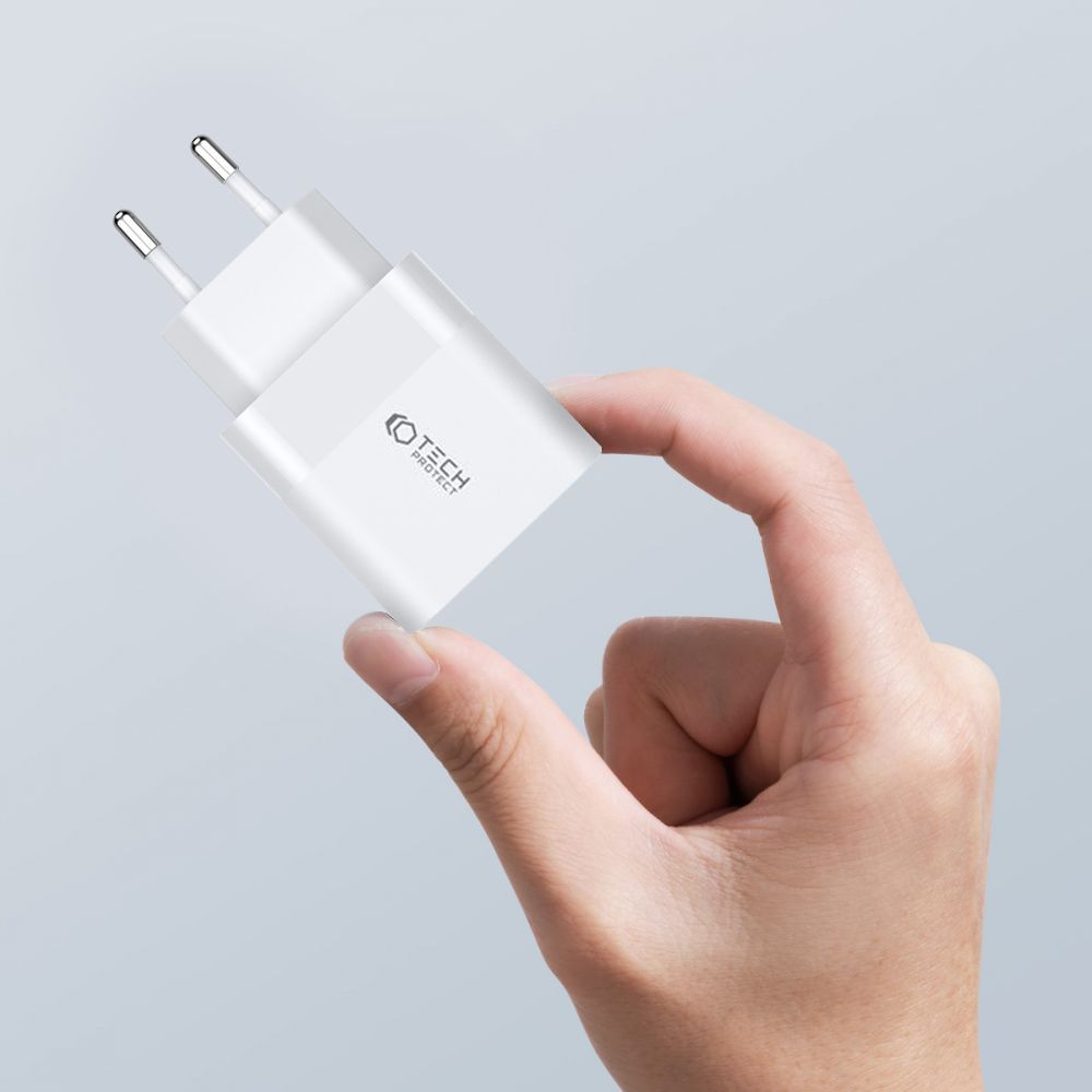 Tech-Protect Tech-Protect 20W PD 2x USB-C Väggladdare Svart