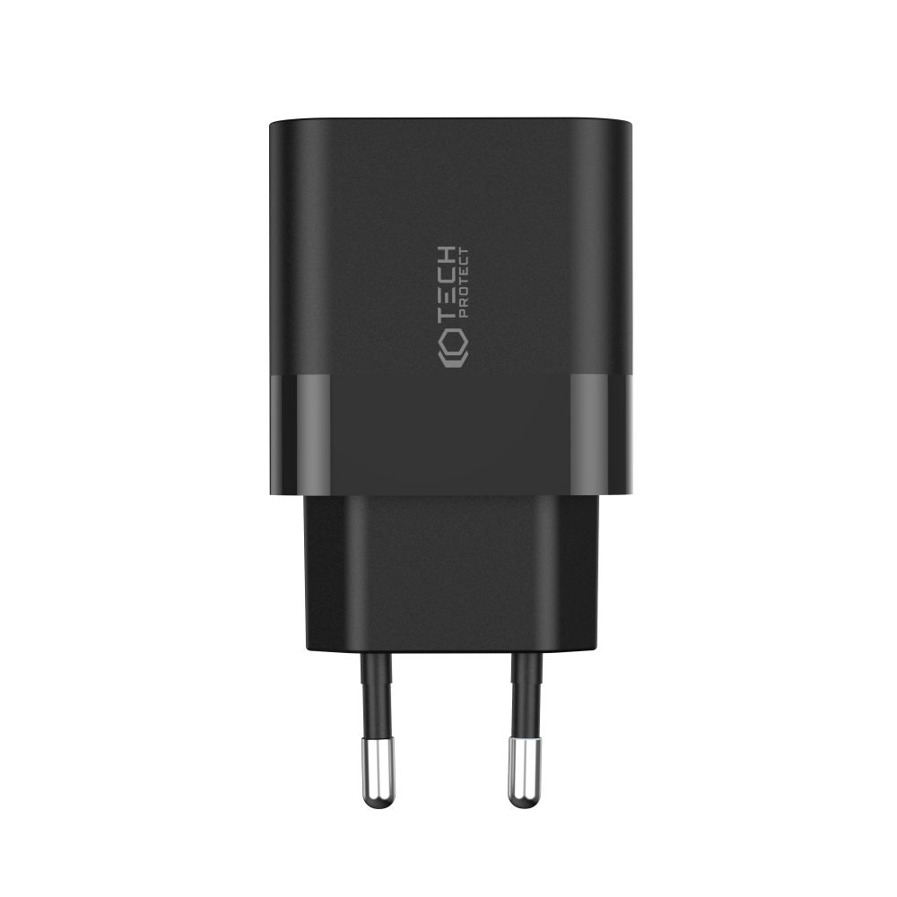 Tech-Protect Tech-Protect 20W PD 2x USB-C Väggladdare Svart