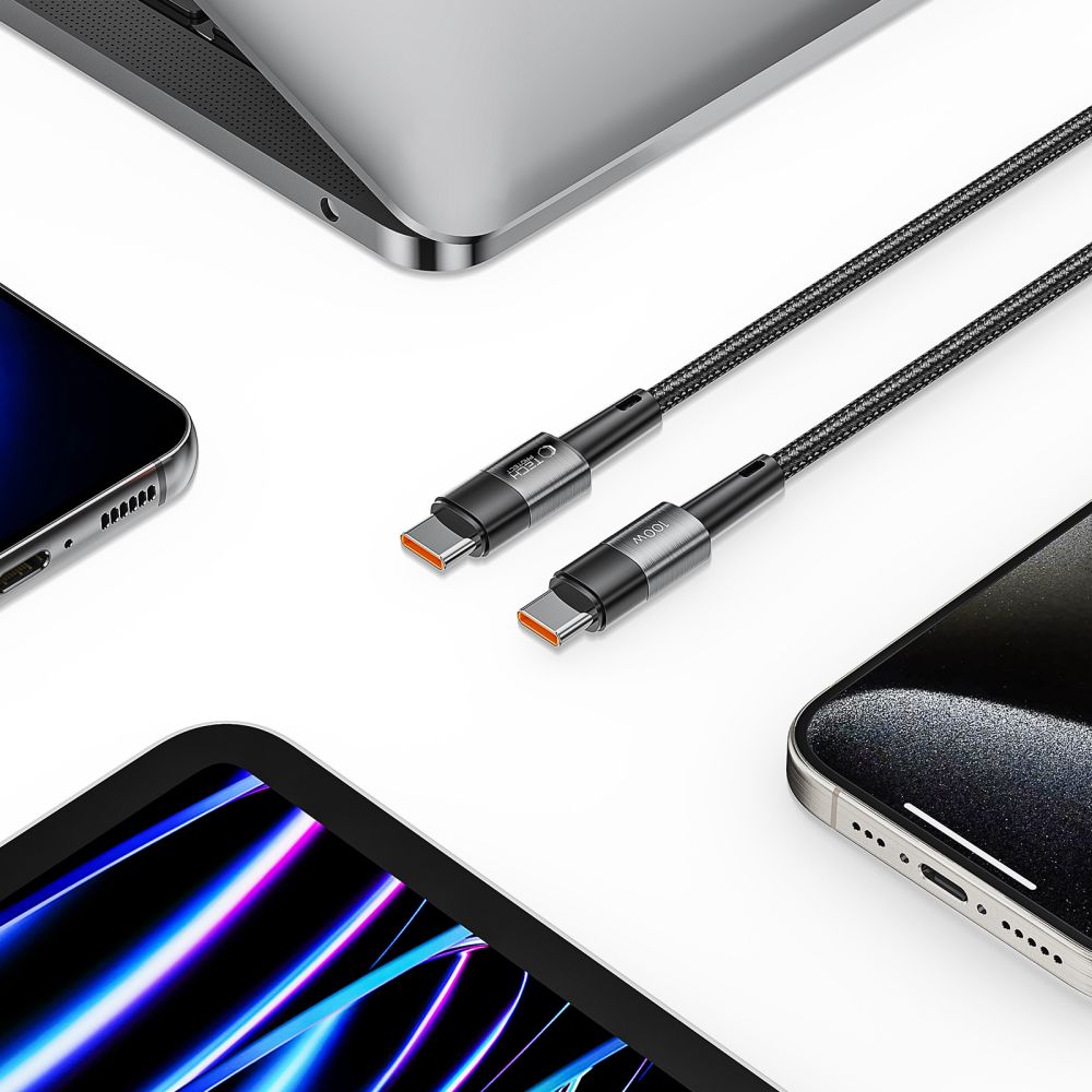 Tech-Protect Tech-Protect 0.25 m 100W/5A PD USB-C - USB-C Kabel UltraBoost Grå