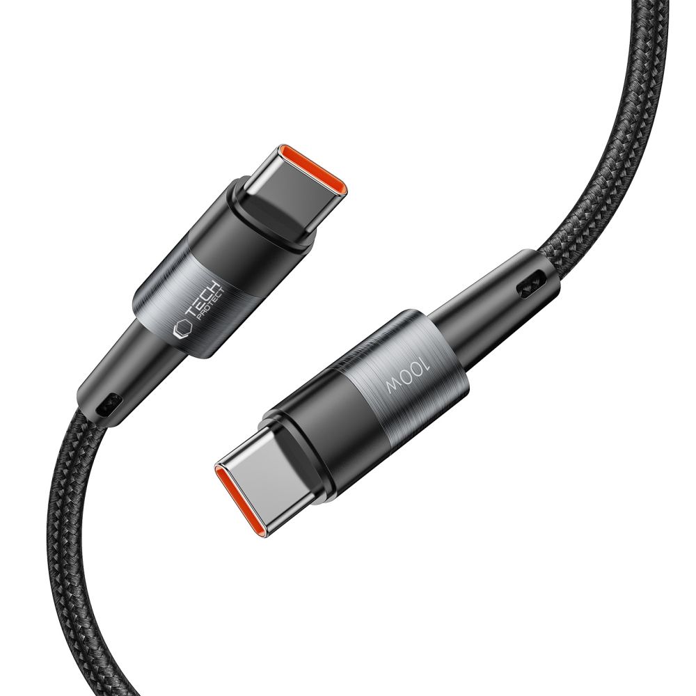 Tech-Protect Tech-Protect 3 m 100W/5A PD USB-C - USB-C Kabel UltraBoost Grå